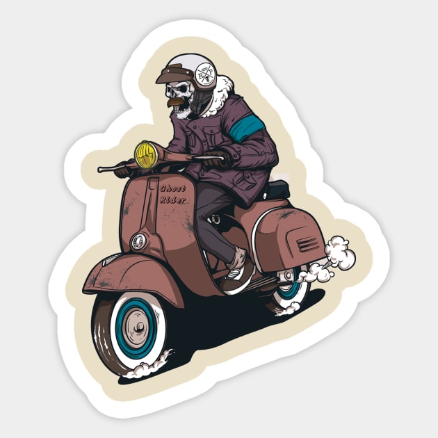 The Scooter Rider Sticker by Elrokk86